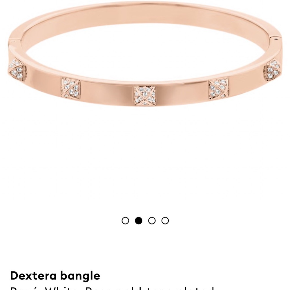 Dextera Rose Gold Bracelet with White Gems